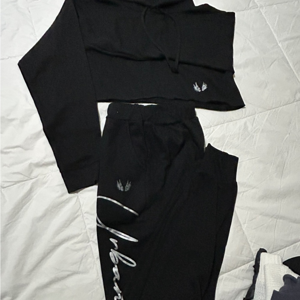 Urban chic Hoodie Womans, Small Cropped Stretch Pullover Sweatpants